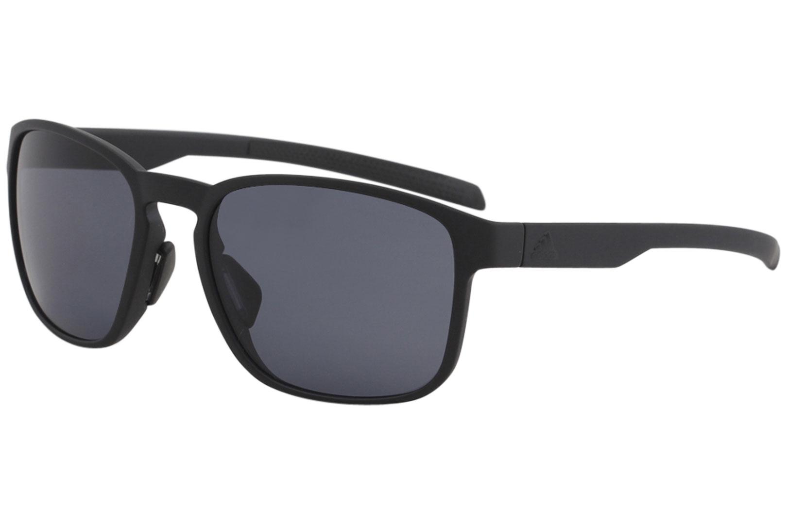 Adidas Protean AD32 AD/32 6500 Matte Coal Grey Square Sunglasses 56mm | EyeSpecs.com