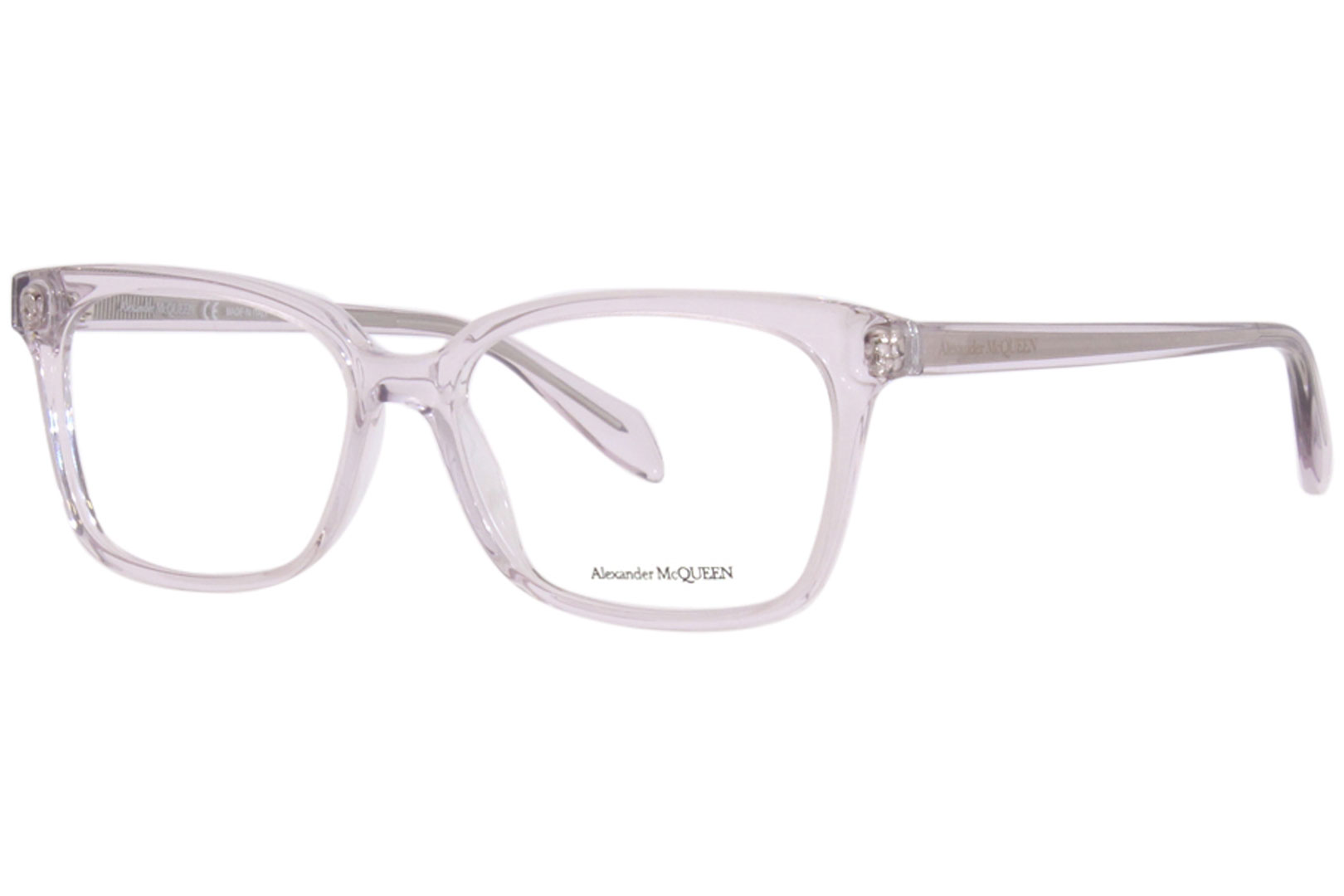 Alexander McQueen AM0243O 005 Eyeglasses Women's Transp. Violet Full Rim  52-15