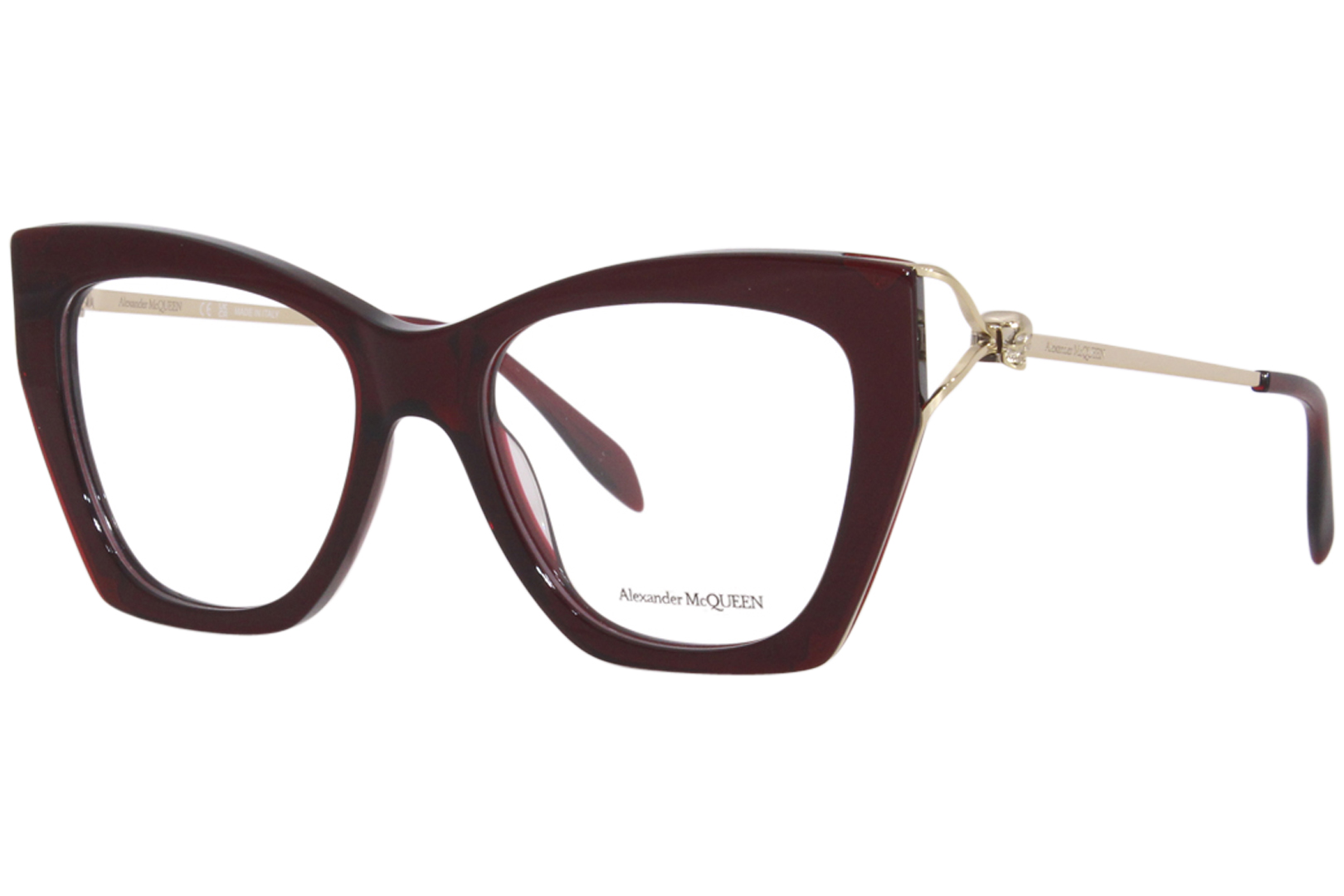 ALEXANDER MCQUEEN キャットアイフレムメカネ AM0512O 001 am0512o-001.jpg?v=1738739829