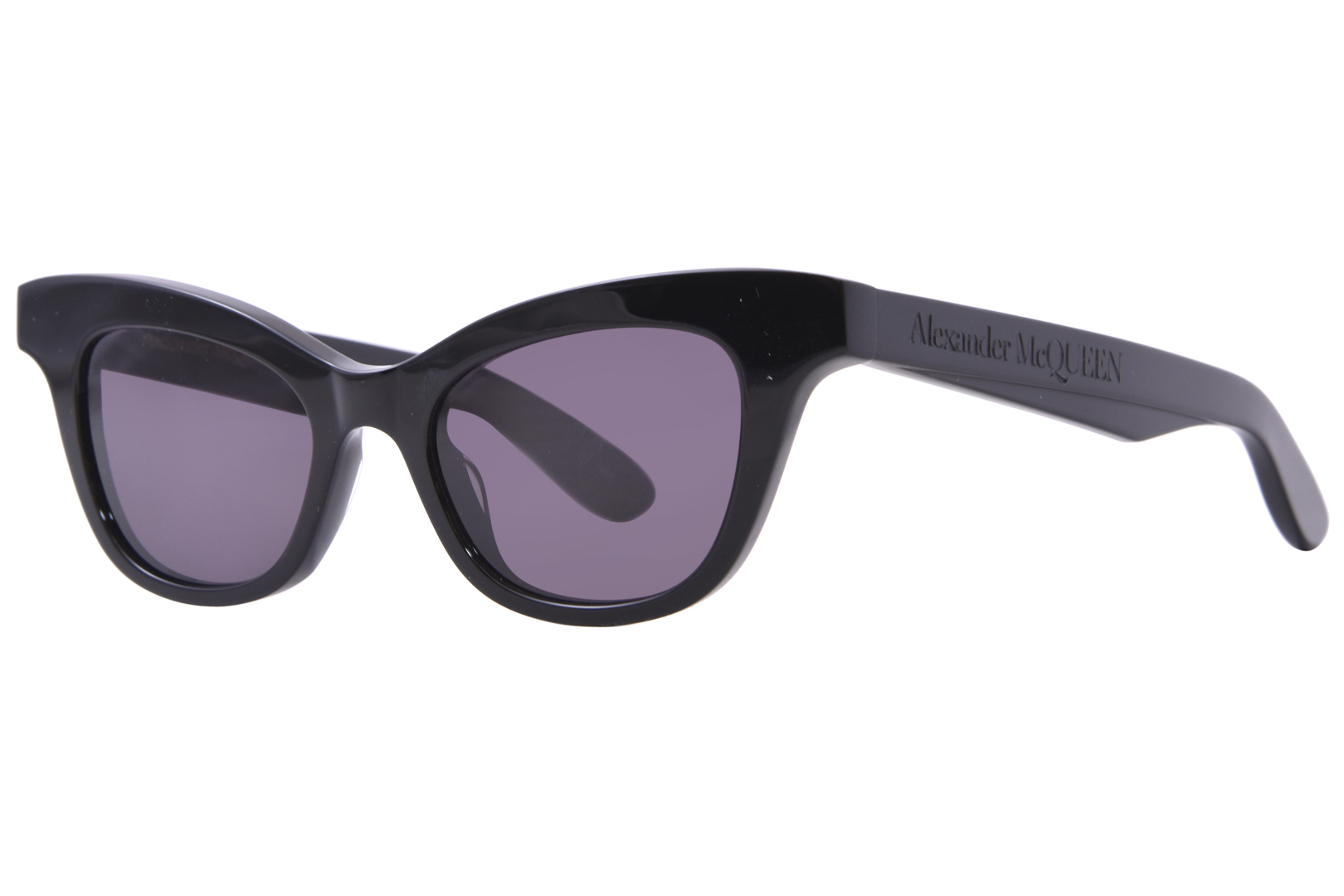 ALEXANDER MCQUEEN キャットアイフレムサンクラス AM0347S 001 Alexander McQueen® AM0347S Butterfly Sunglasses EuroOptica™