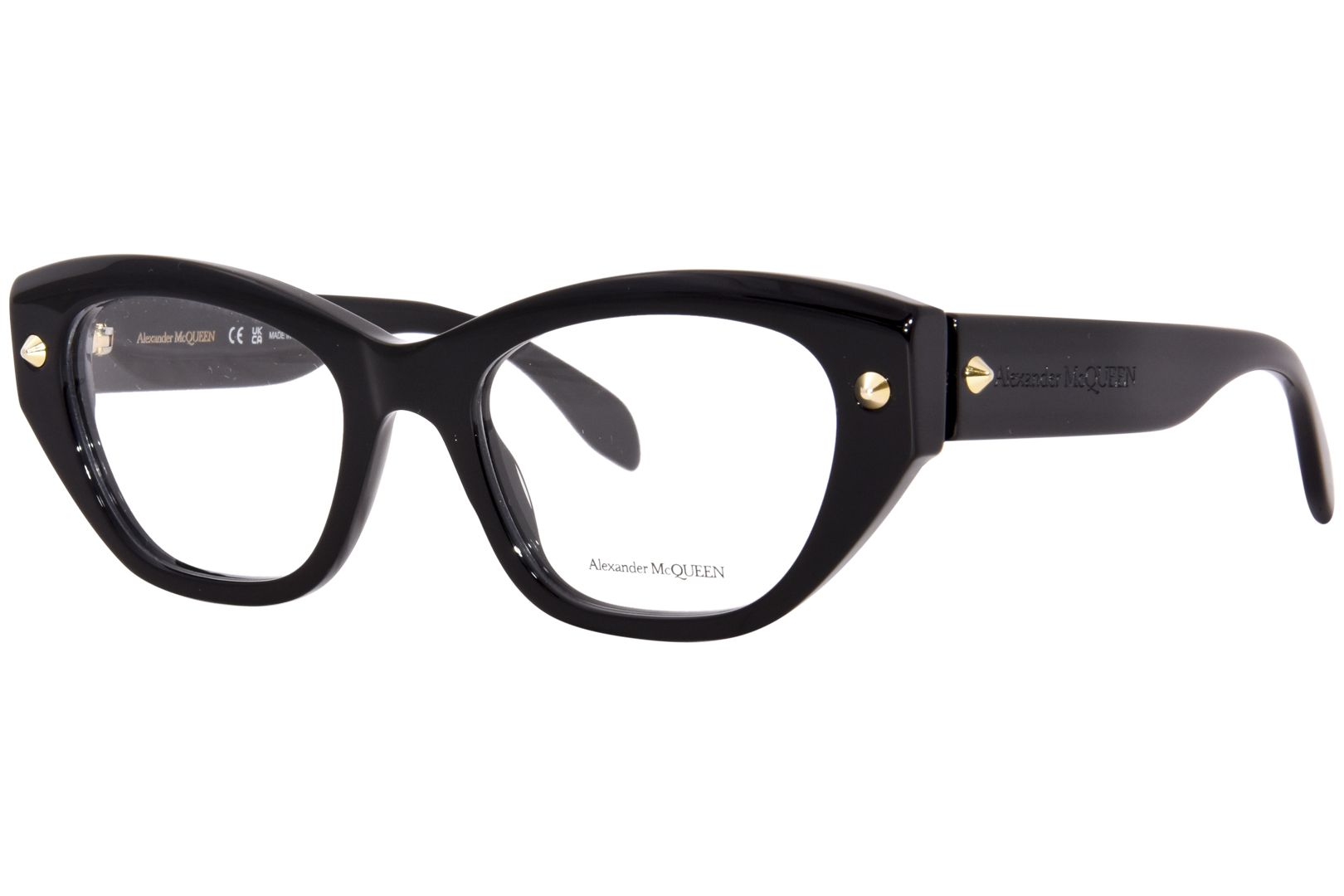 Alexander McQueen AM0410O 001 Eyeglasses Women's Black Full
