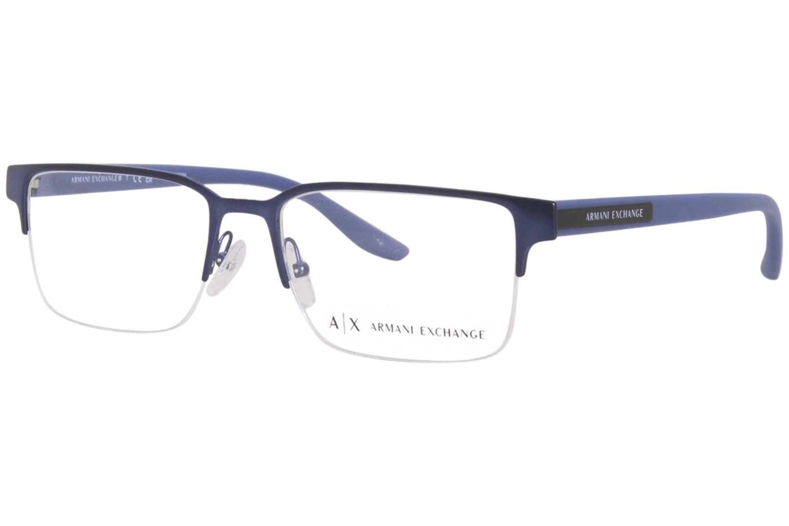 Armani Exchange Eyeglasses Frame Men's AX1046 6095 Matte Blue 55-18-145 ...