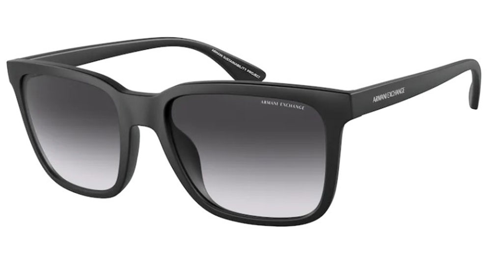 Armani Exchange AX4112SU 8078/8G Sunglasses Men's Matte Black 55-19-145 ...