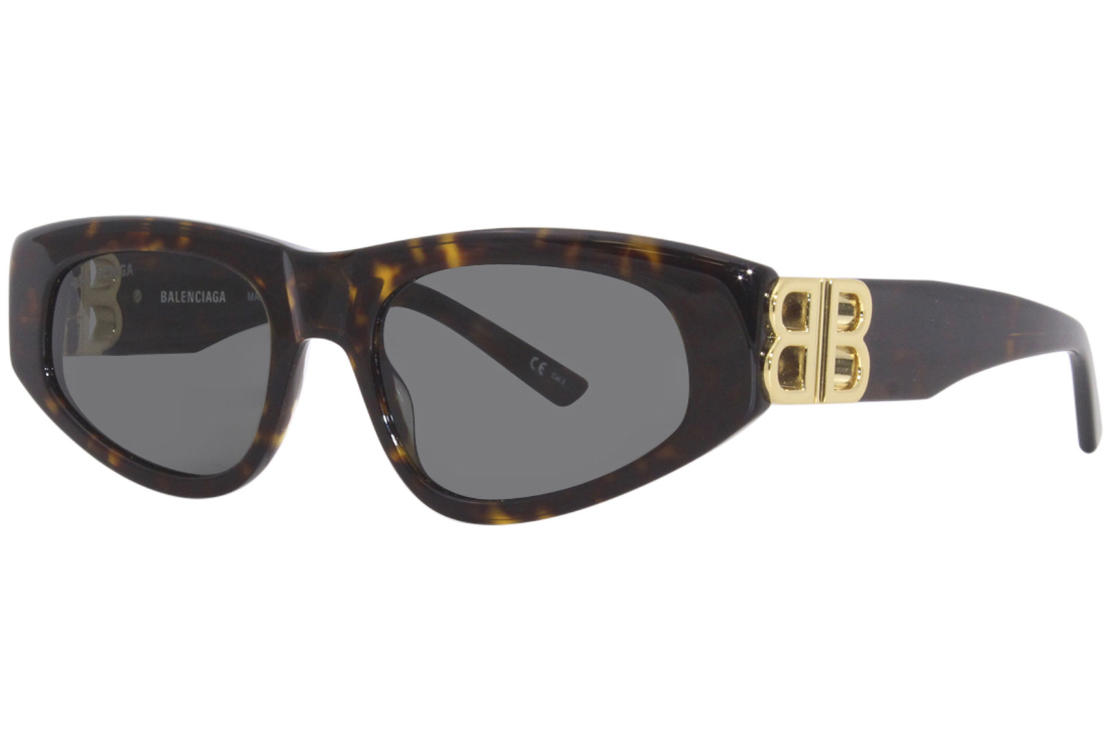 サングラス BALENCIAGA Balenciaga - BB0095S - 002 havana gold green Balenciaga BB0095S 002 Sunglasses Women's Havana/Gold/Green