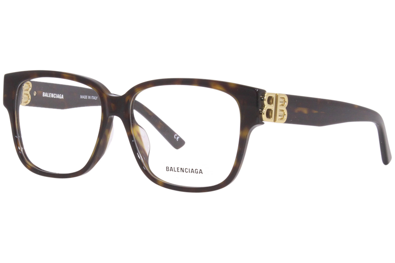 Balenciaga BB0104O 002 Eyeglasses Women's Havana/Gold Full