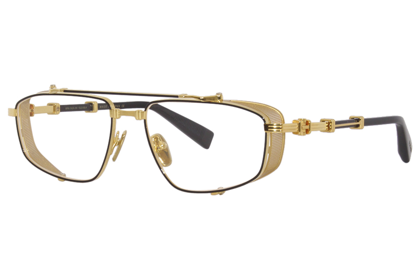 Balmain Brigade-V BPX-142A Titanium Eyeglasses Gold/Black