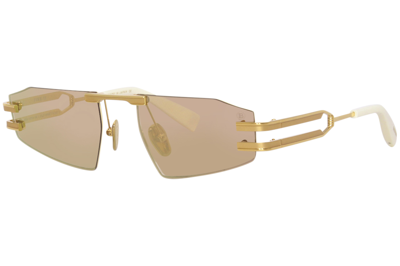 Balmain Imperial Acetate & Titanium Rectangle Sunglasses