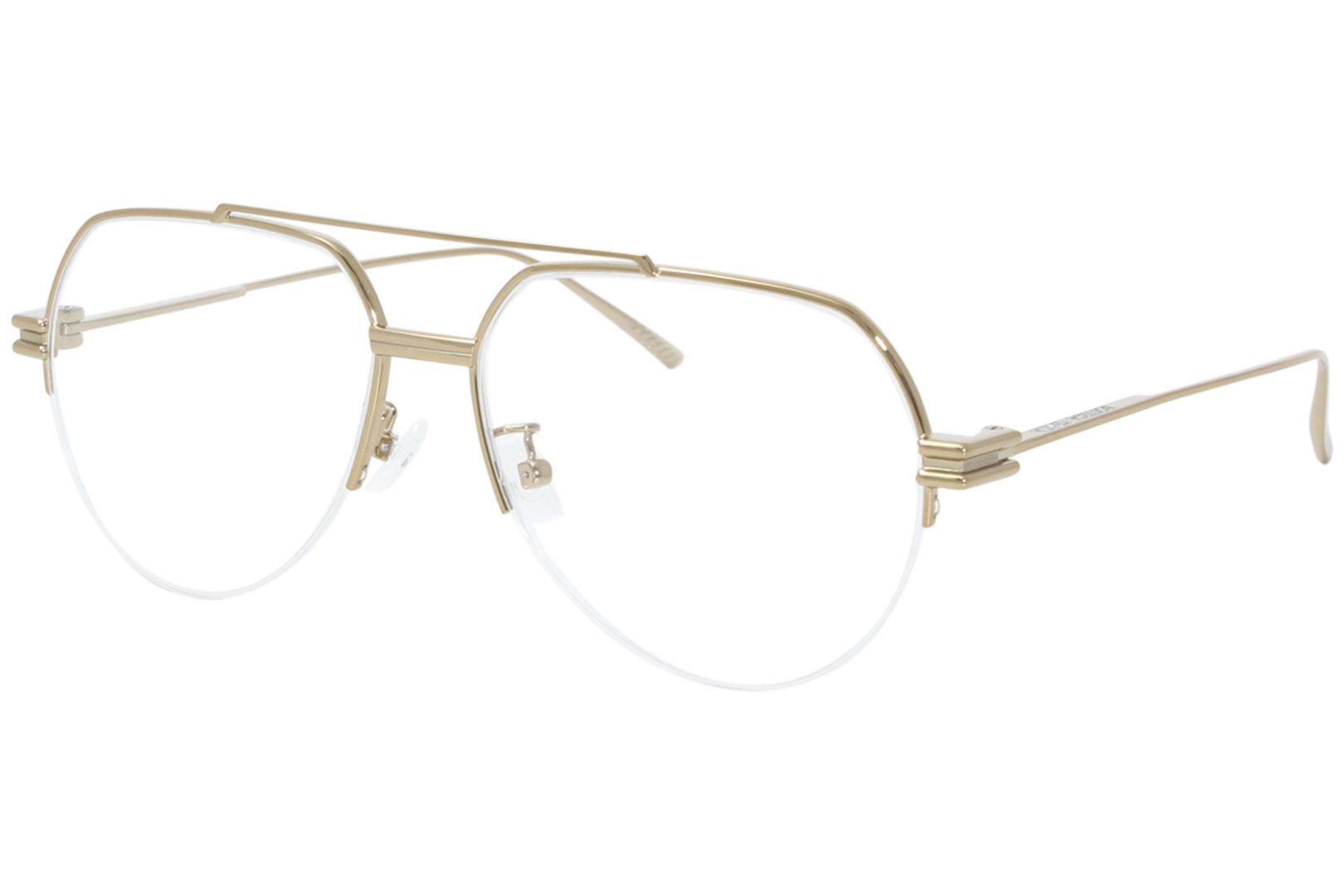Bottega Veneta New-Classic BV1050O 002 Eyeglasses Women's Gold Optical ...