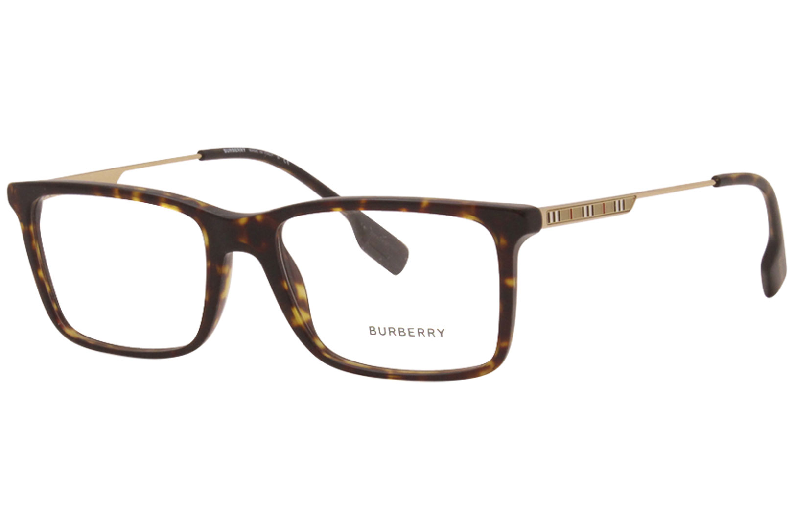 Burberry Eyeglasses Men's Harrington B-2339 3002 Dark Havana/Gold  53-17-145mm 