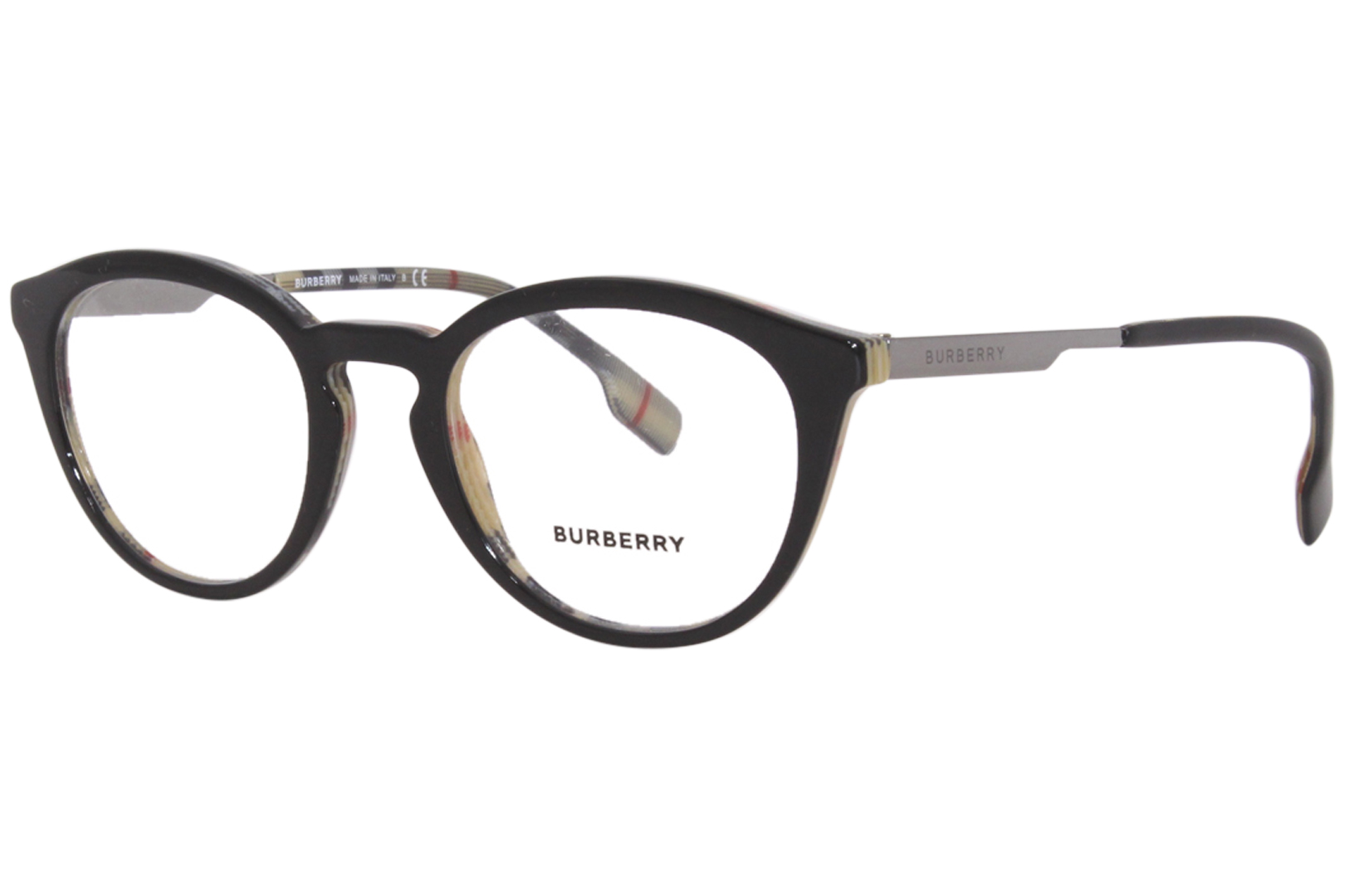 Burberry Keats BE2321 3838 Eyeglasses Men's Black-Vintage Check Full Rim  49mm 