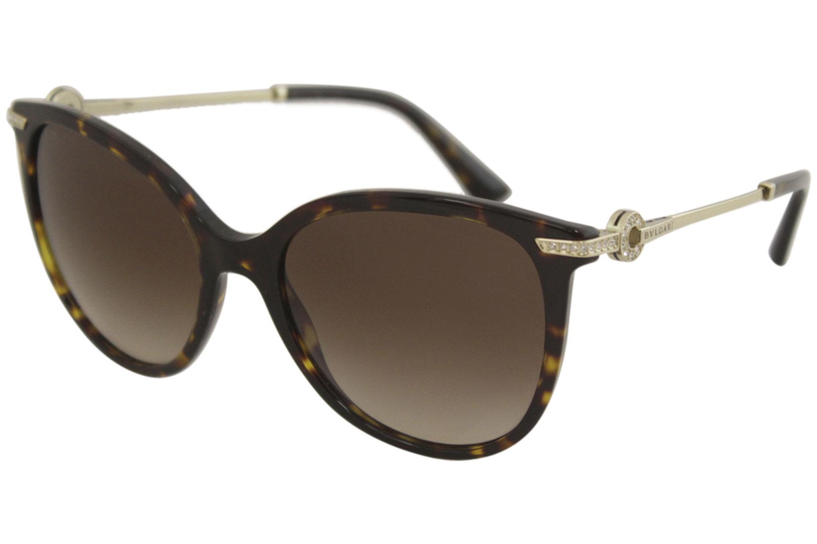 Bvlgari BV8201B BV 8201 B 504 13 Dark Havana Gold Cat Eye