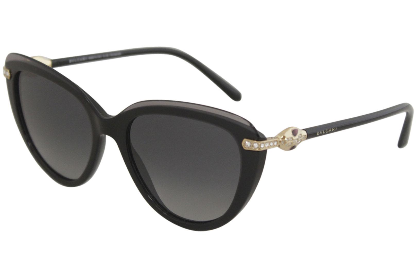 Bvlgari BV8211B BV/8211/B 5464/T3 Black/Grey Cat Eye Polarized 