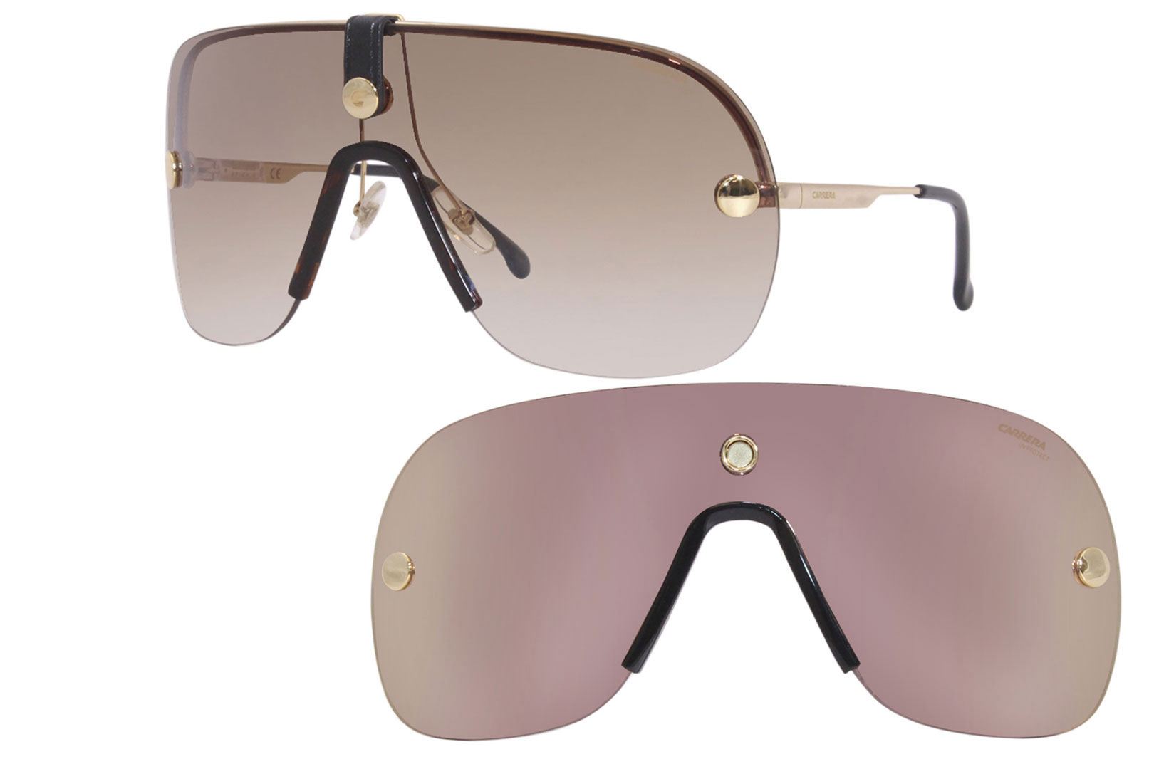 Carrera Epica-II 17X86 Sunglasses Men's Brown 99-17-140 w/Interchangeable  Lens 