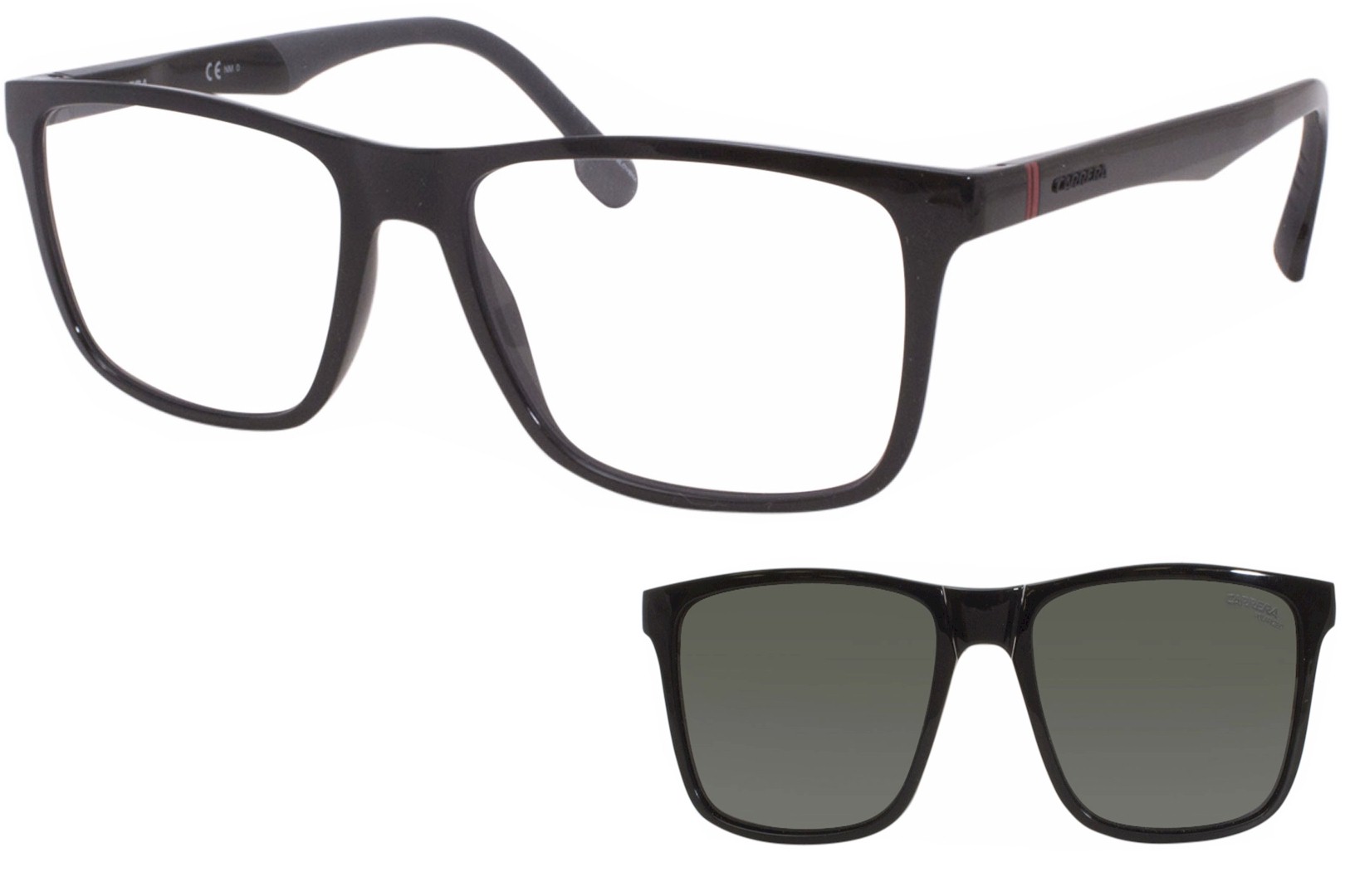 Carrera Eyeglasses Men's 4009/CS RCT99 Matte Blue w/ Clip-on Sunglasses ...