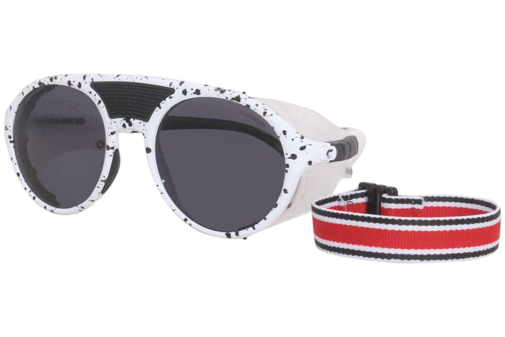 Carrera Hyperfit 19/S Sunglasses Men's White/Black/Grey Wrap Around  57-17-140 