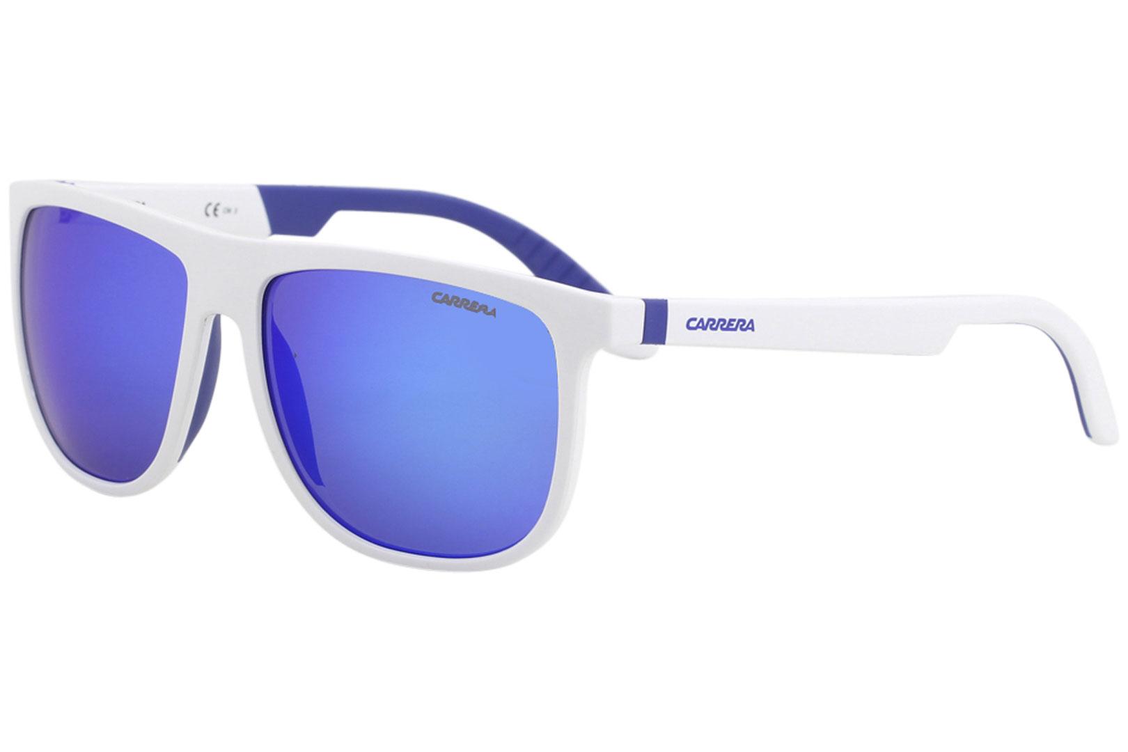 Carrera Men's 5003SP 5003/SP 26LZ0 White/Blue Fashion Square Sunglasses  58mm 
