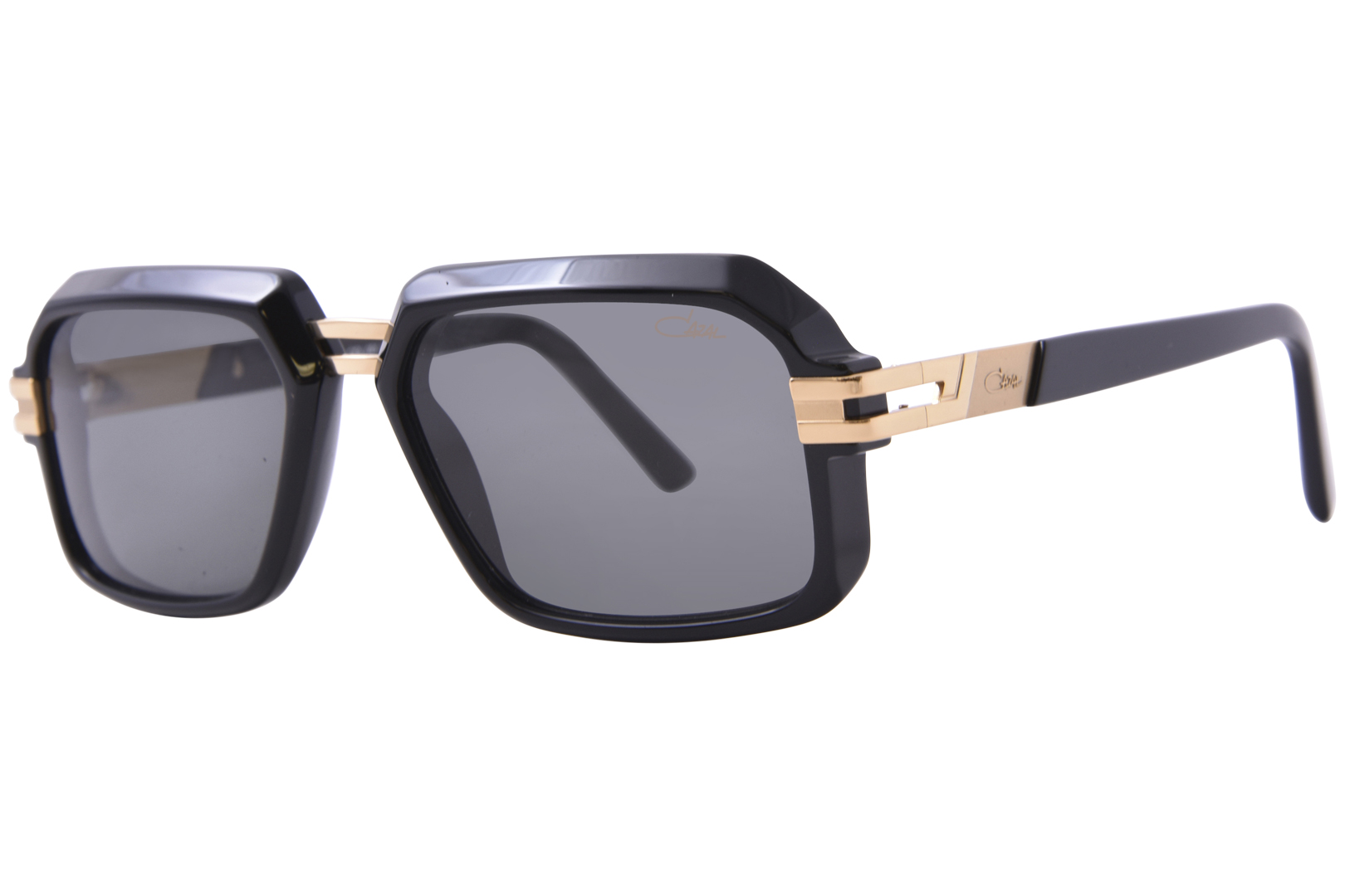 Cazal 6004 001SG Sunglasses Black/Gold/Grey Square Shape 56 Cazal 6004 001SG Sunglasses Black/Gold/Grey Square Shape 56