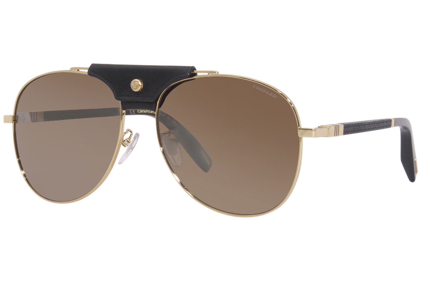 stap Vooroordeel Bouwen op Chopard Sunglasses Men's SCHF22 300Z Gold/Black 59-16-145 | EyeSpecs.com