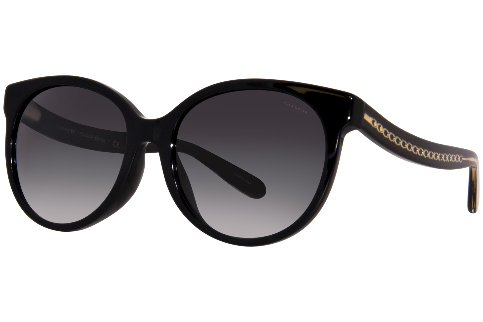 Coach C6182 HC8321F 50028G Sunglasses Women's Black/Grey