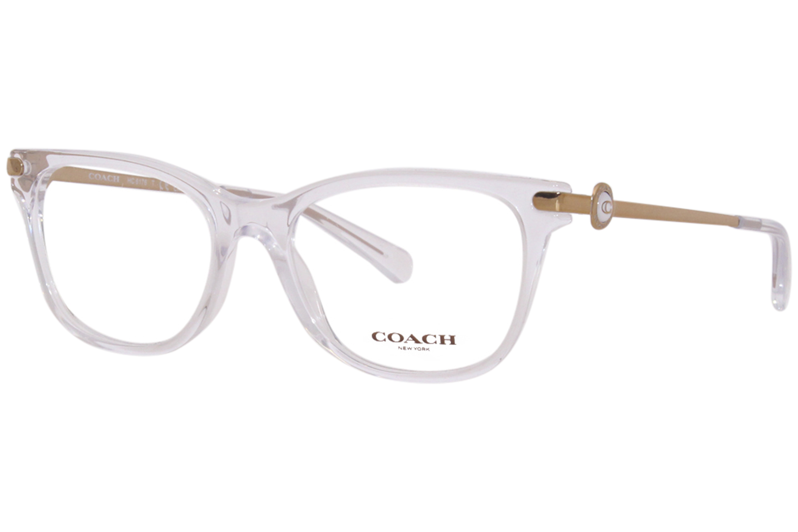Coach HC6176 5111 Eyeglasses Women's Clear Full Rim Rectangle Shape 51
