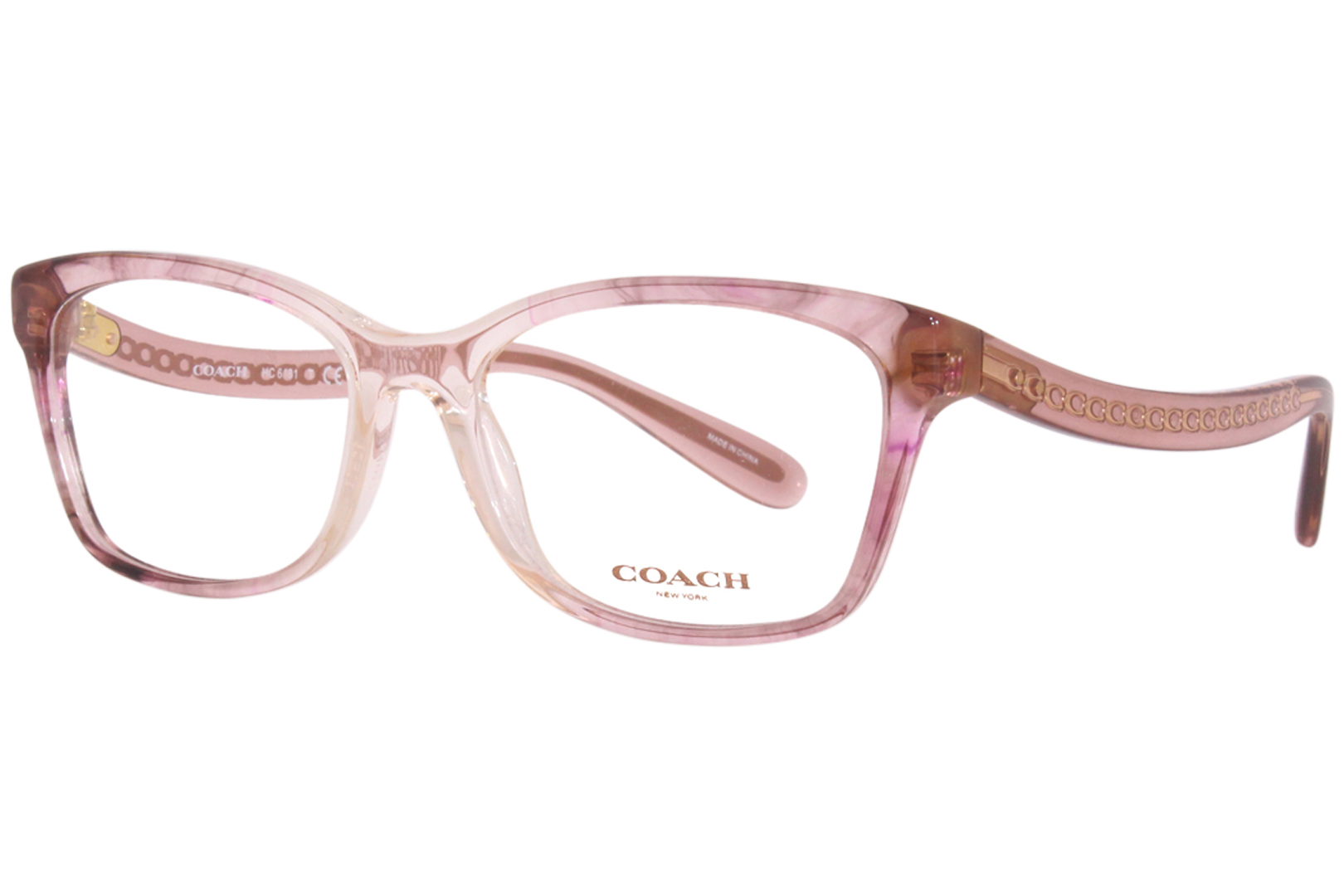 Coach HC6181 5656 Eyeglasses Women's Transparent Pink Ombre Full Rim  54-17-140 
