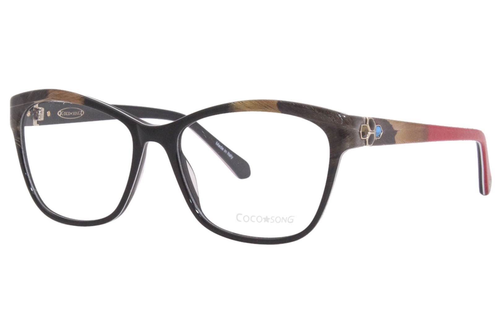 Coco Song Busy Bee CV221 Eyeglasses Frame Women s Full Rim Cat Eye