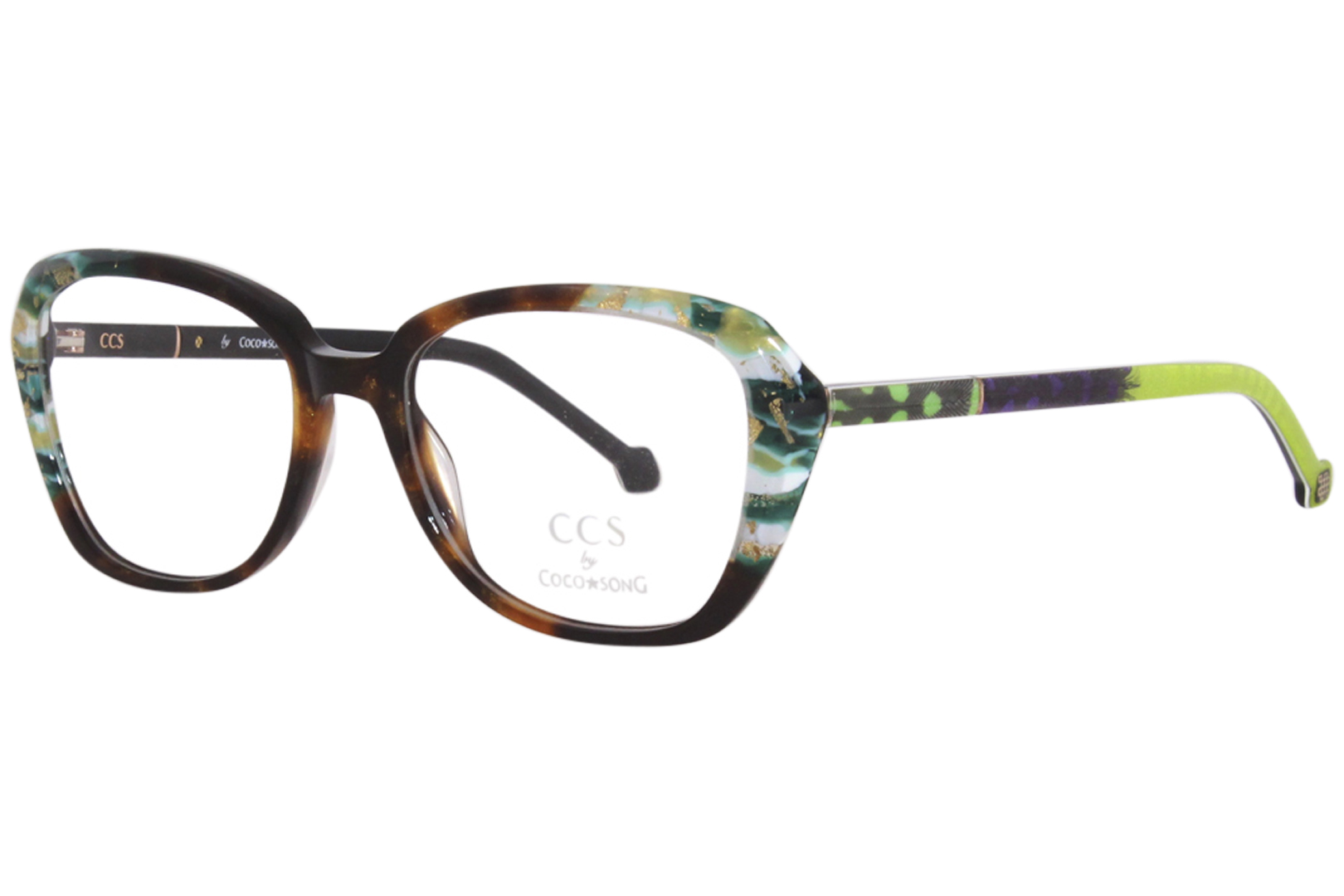 Coco Song CCS161-3 Eyeglasses Women's 24K Gold Inserts