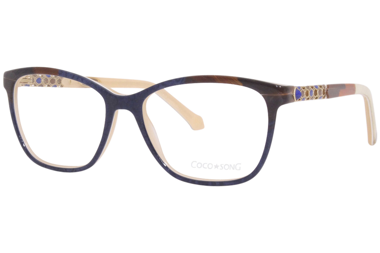 Coco Song Good-Feeling CV202 Eyeglasses Frame Women's Full Rim Cat Eye