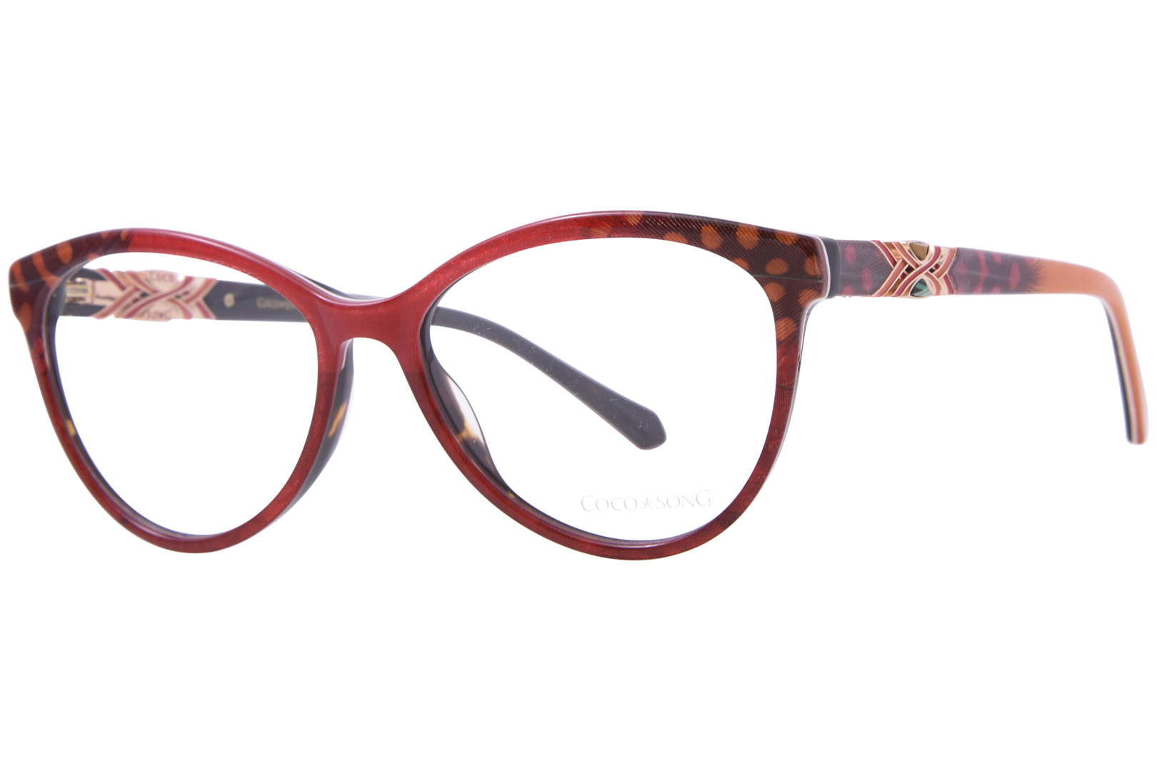 Coco Song Sexy Bride CV277 C2 Eyeglasses Women's Red/Orange