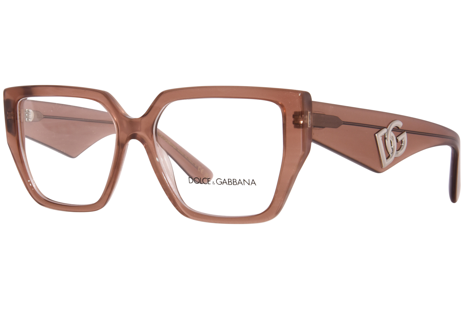 メガネ DOLCE & GABBANA Woman Optical frames Burnt 0DG3373 3411 Dolce & Gabbana DG3373 3411 Eyeglasses Women's Fleur Caramel