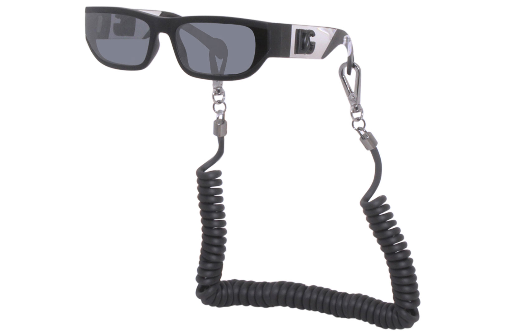 Dolce & Gabbana DG6172 2525/6G Sunglasses Black/Grey w/Strap 62-18-145 ...