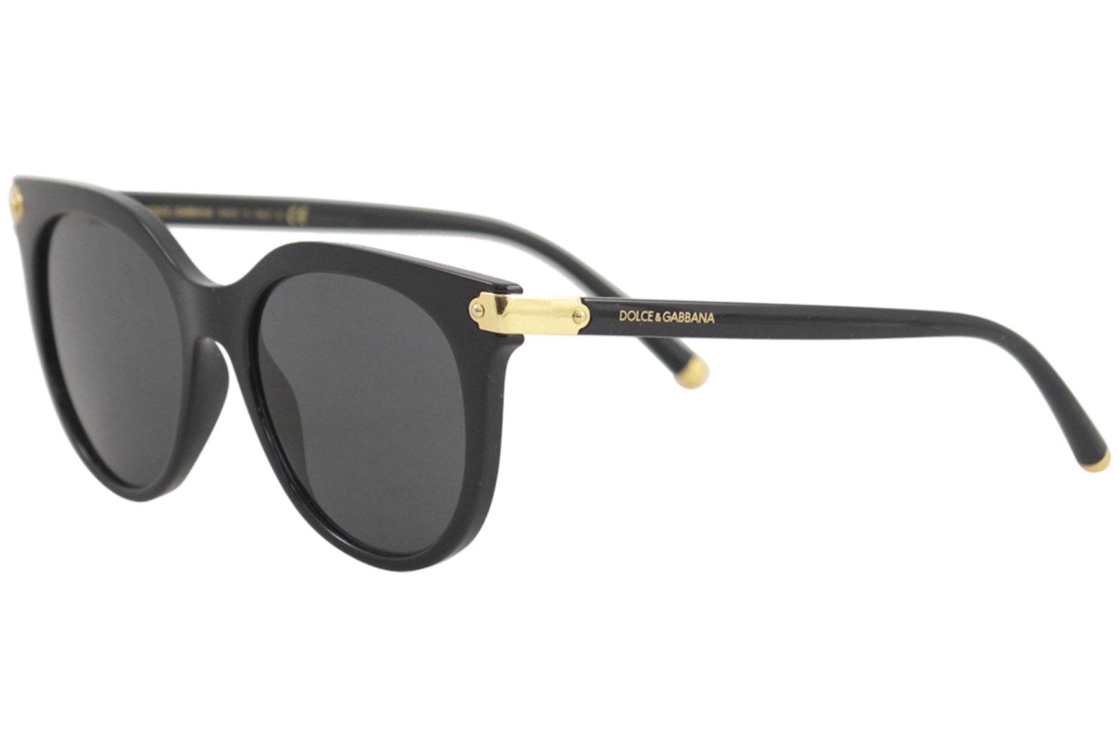DOLCE & GABBANA DG6117 501 87 Black Grey 52 mm Women's Sunglasses 