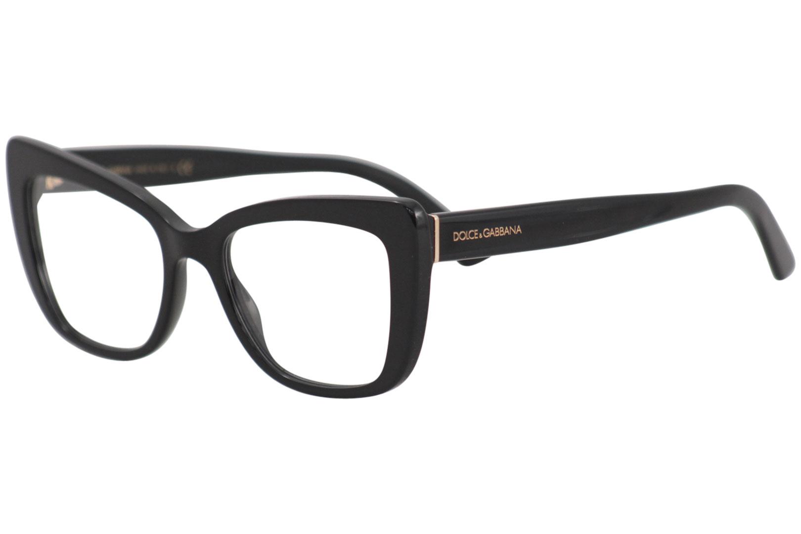 Dolce & Gabbana Eyeglasses D&G DG3308 DG/3308 501 Black Optical Frame 51mm  