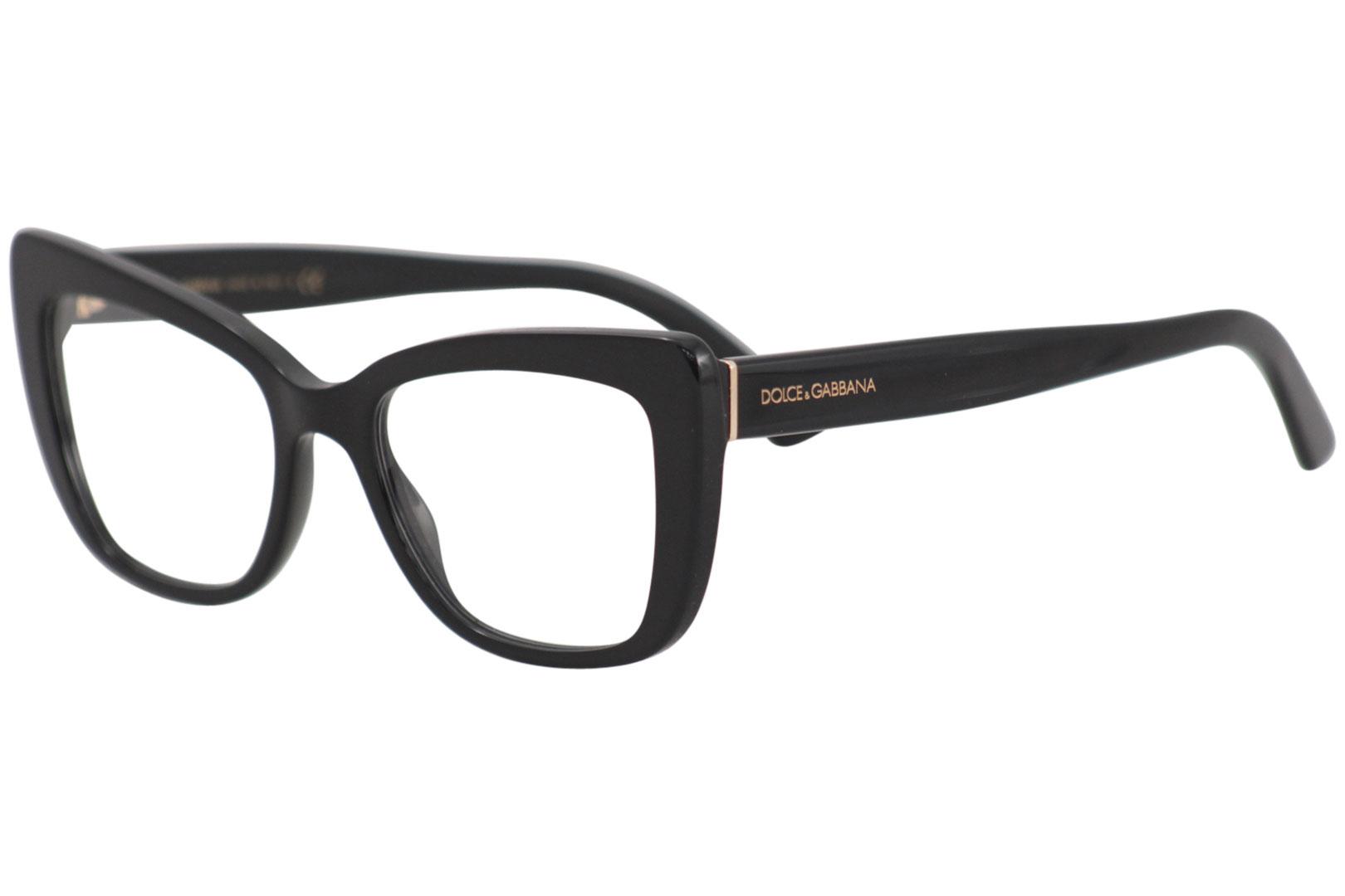 Dolce & Gabbana DG3308 501 Eyeglasses Women's Black Full Rim Cat Eye 53-18-145 Dolce & Gabbana DG3308 501 Eyeglasses Women's Black Full Rim Cat Eye 53-18-145