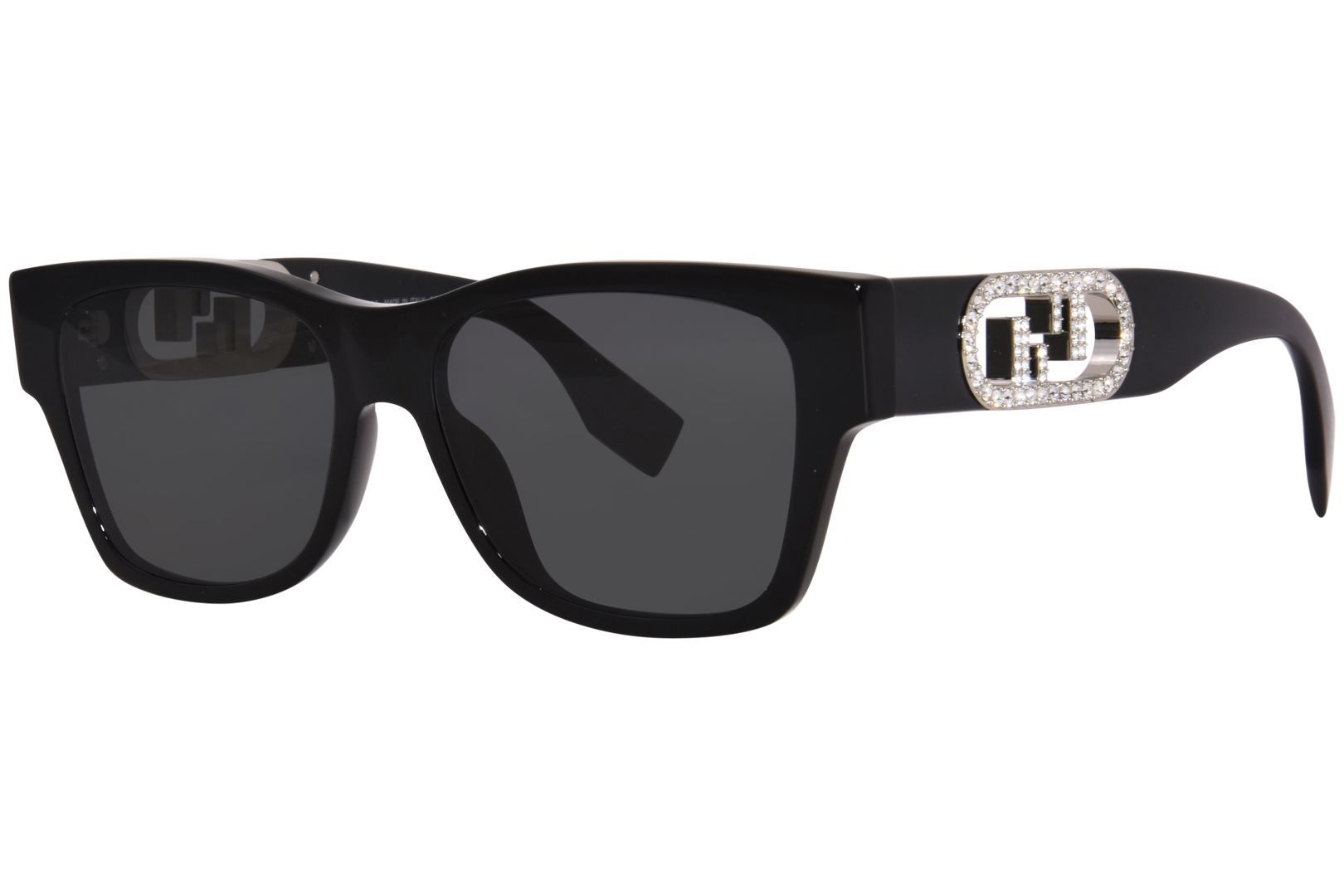 Fendi women's square black sunglasses outlet