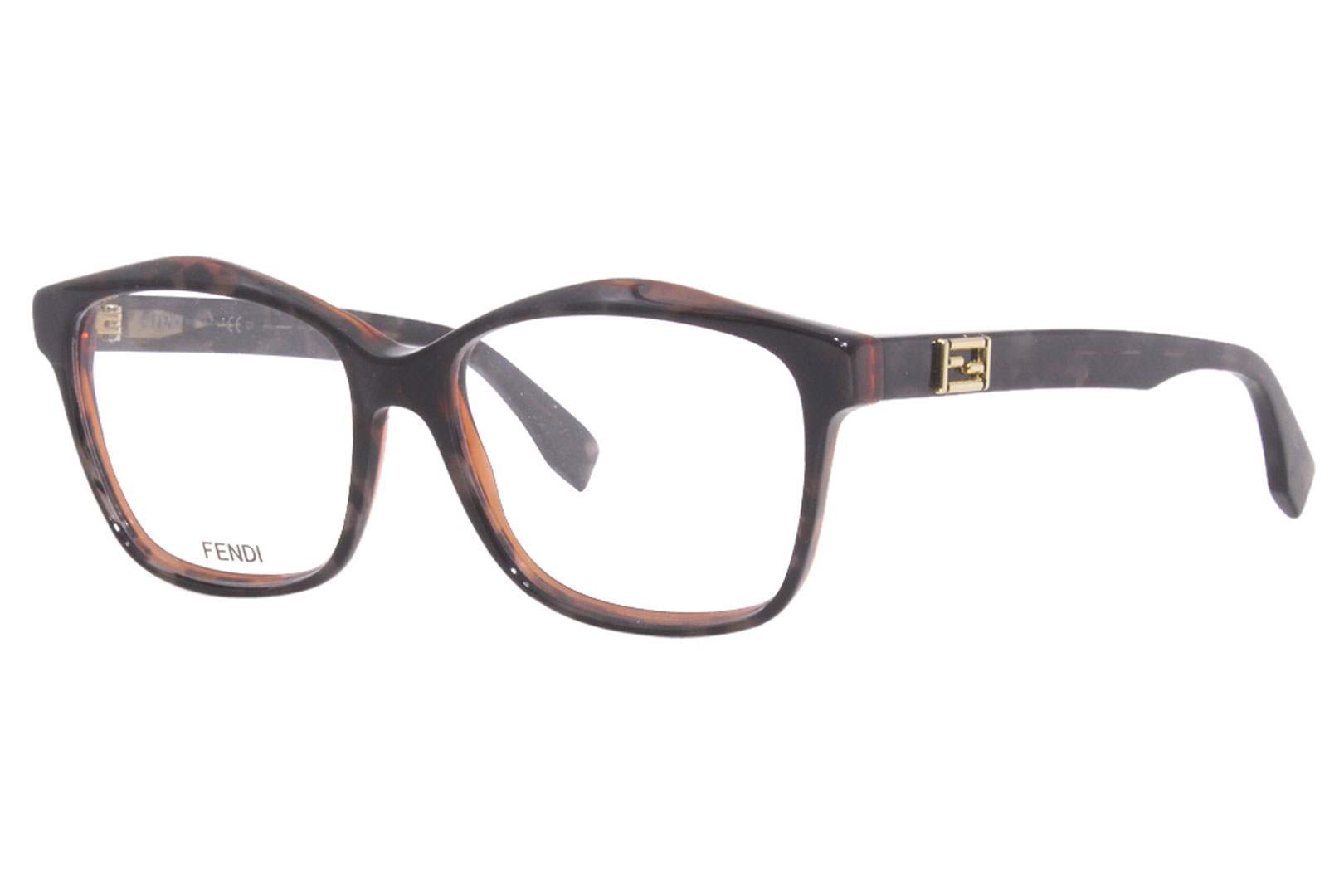 FENDI フェンディ FF0093/F D4Y Eyeglass Frames Havana Fendi FF0093 D4Y Eyeglasses Women's Havana Full Rim Square