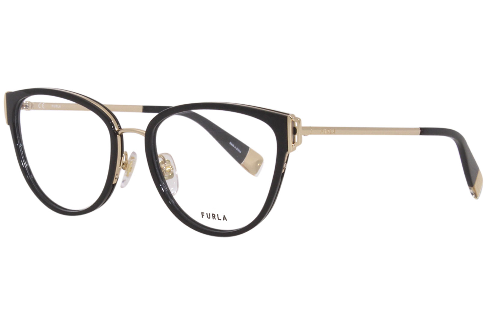 【thaim9904 for you】 Furla VFU444 Eyeglasses Women's Full Rim Cat-Eye Optical