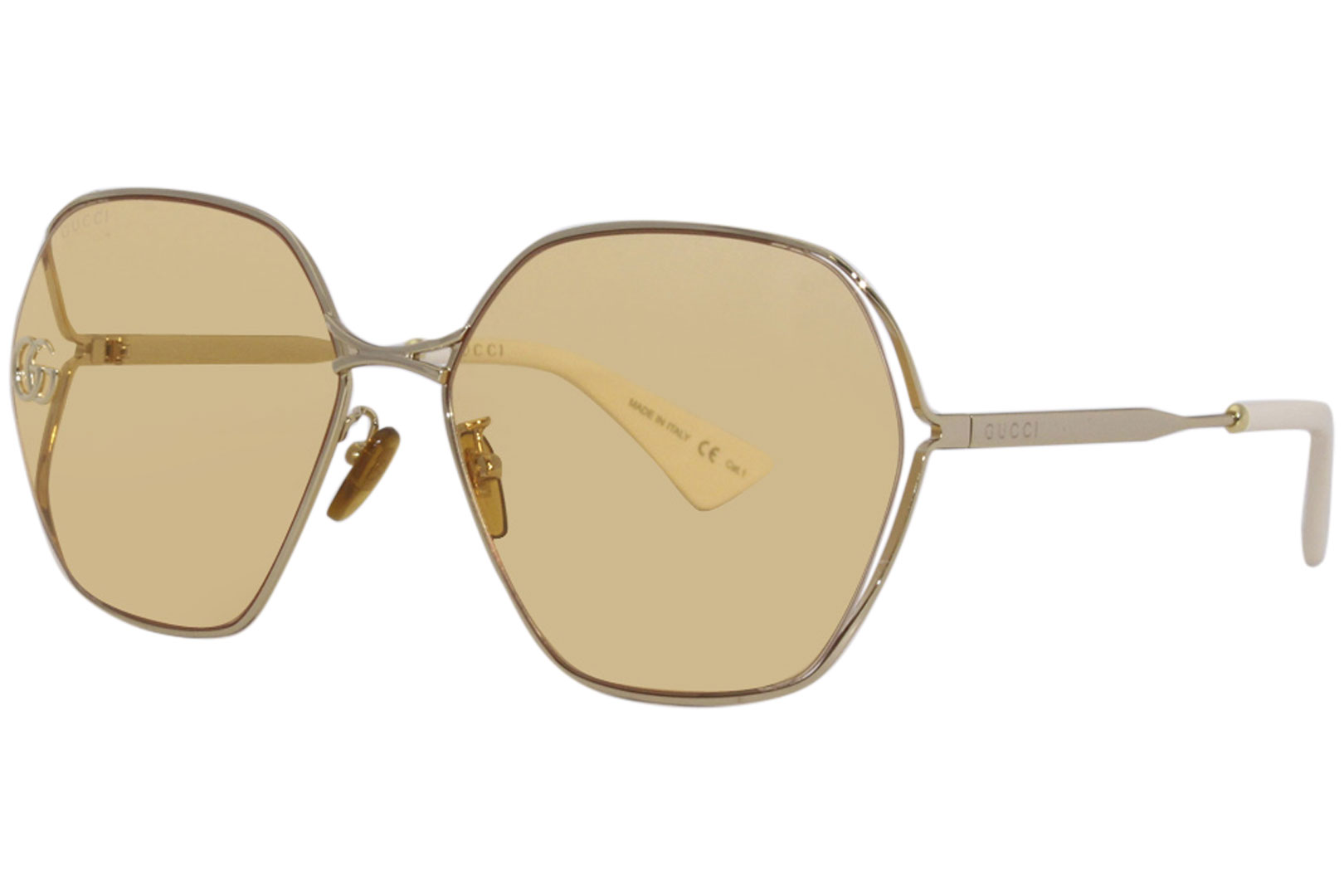 Gucci Sunglasses Women's GG0818SA 006 Gold/Orange Gradient