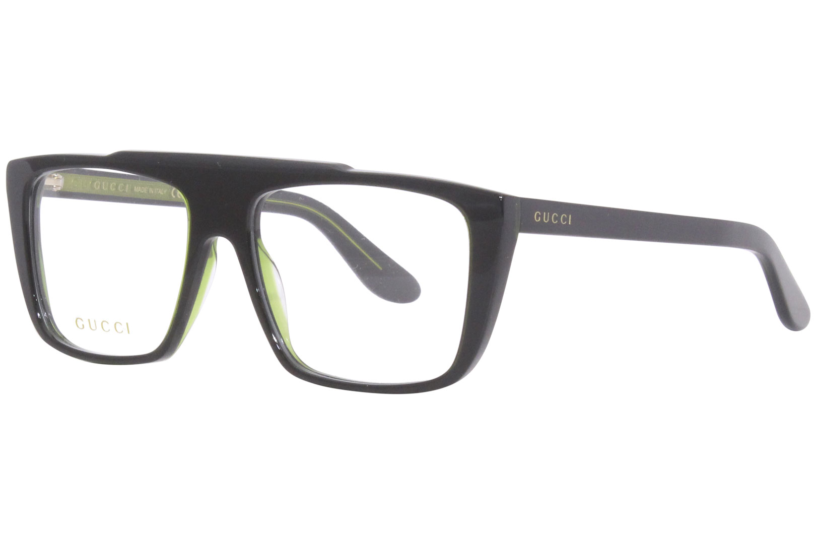 Gucci Eyeglasses Frame Men's GG1040O 003 Black/Green 56-16-145 |  