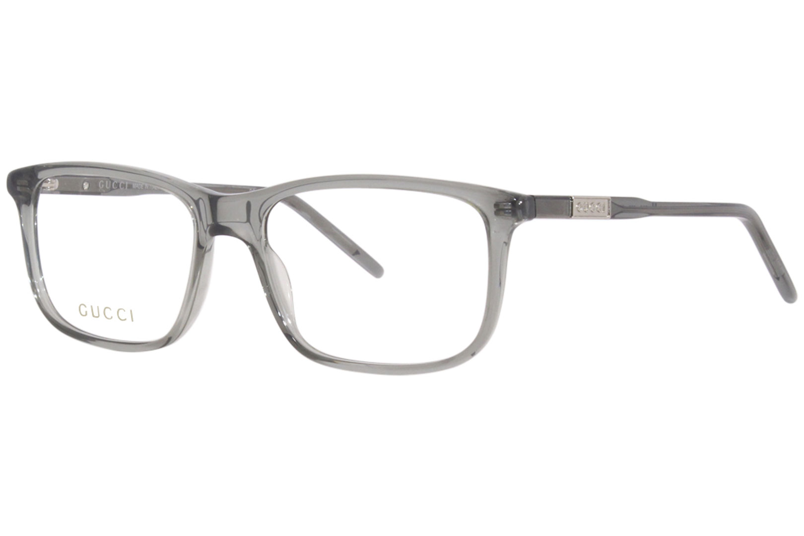 Gucci GG1159O 002 Eyeglasses Men's Grey Full Rim Rectangle Shape 56-17 ...