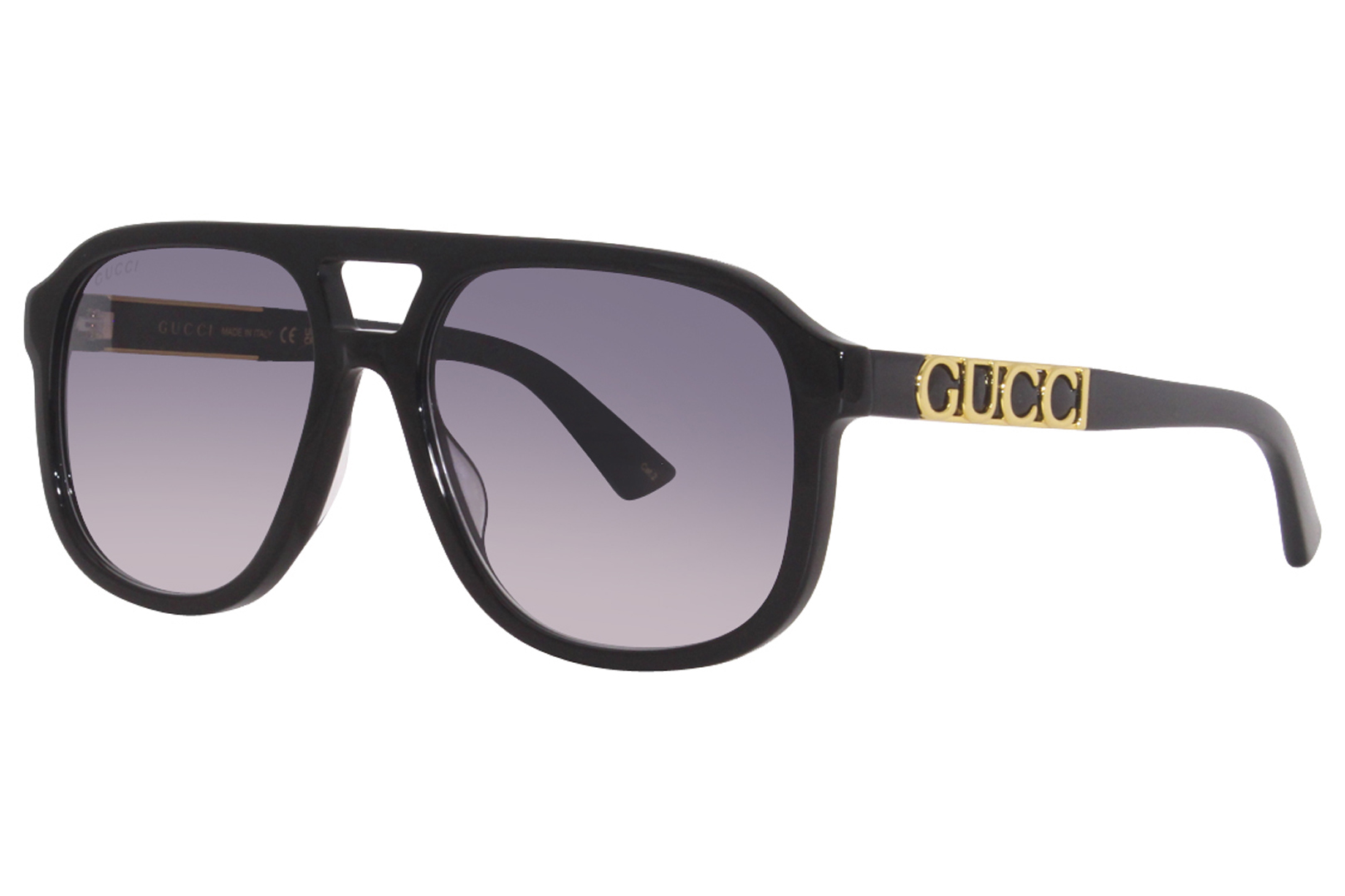 Gucci GG1188S 002 Sunglasses Black/Grey Gradient Pilot 58-17-140 ...