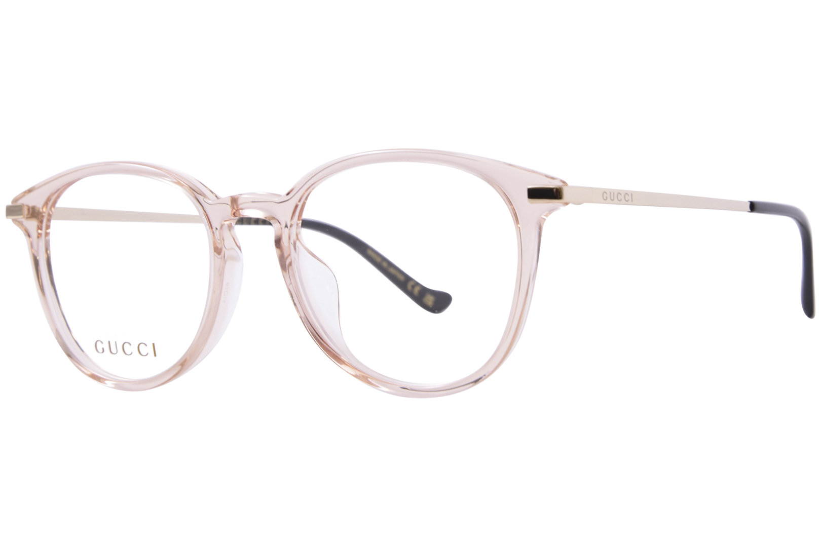 メガネ Gucci Glasses Frame GG1466OA 001 Asian Fit Round Gucci GG1466OA Round Glasses | Fashion Eyewear US