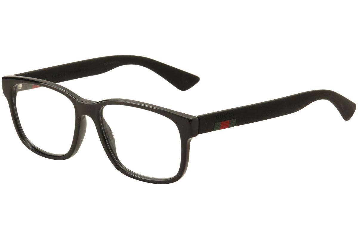 Gucci Men's Eyeglasses GG0011O GG/0011O 005 Black Full Rim