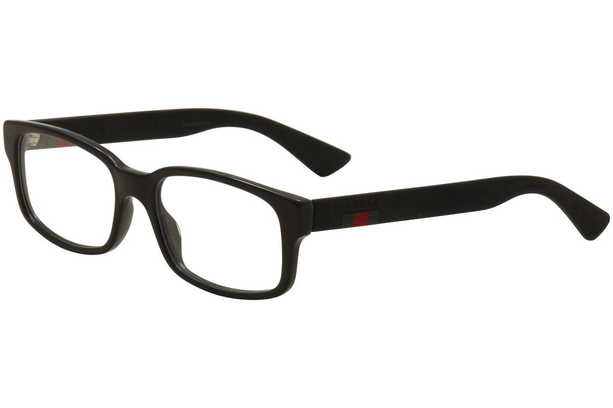 Spuug uit Emotie Bewust Gucci Men's Eyeglasses GG0012O 0012/O 001 Black Transparent Optical Frame  54mm | EyeSpecs.com