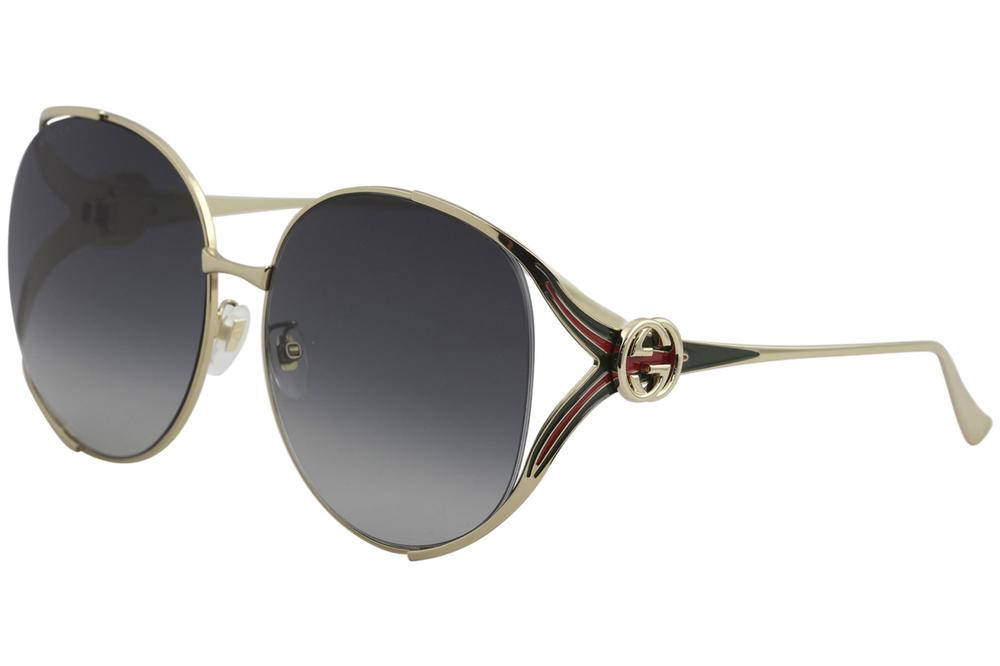 Rejse kronblad Distribuere Gucci Women's GG0225S GG/0225/S 001 Fashion Round Sunglasses | EyeSpecs.com