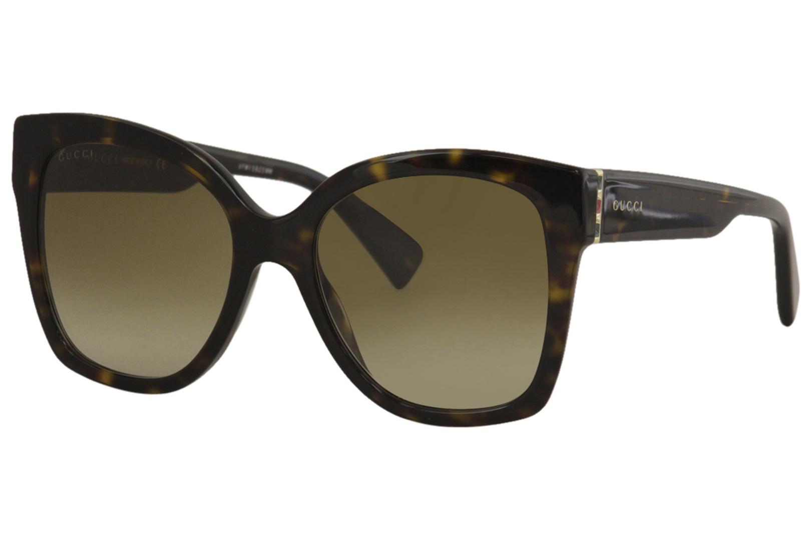 Gucci Women s Web GG0459S GG 0459 S 002 Havana Fashion Butterfly Sunglasses 54mm EyeSpecs