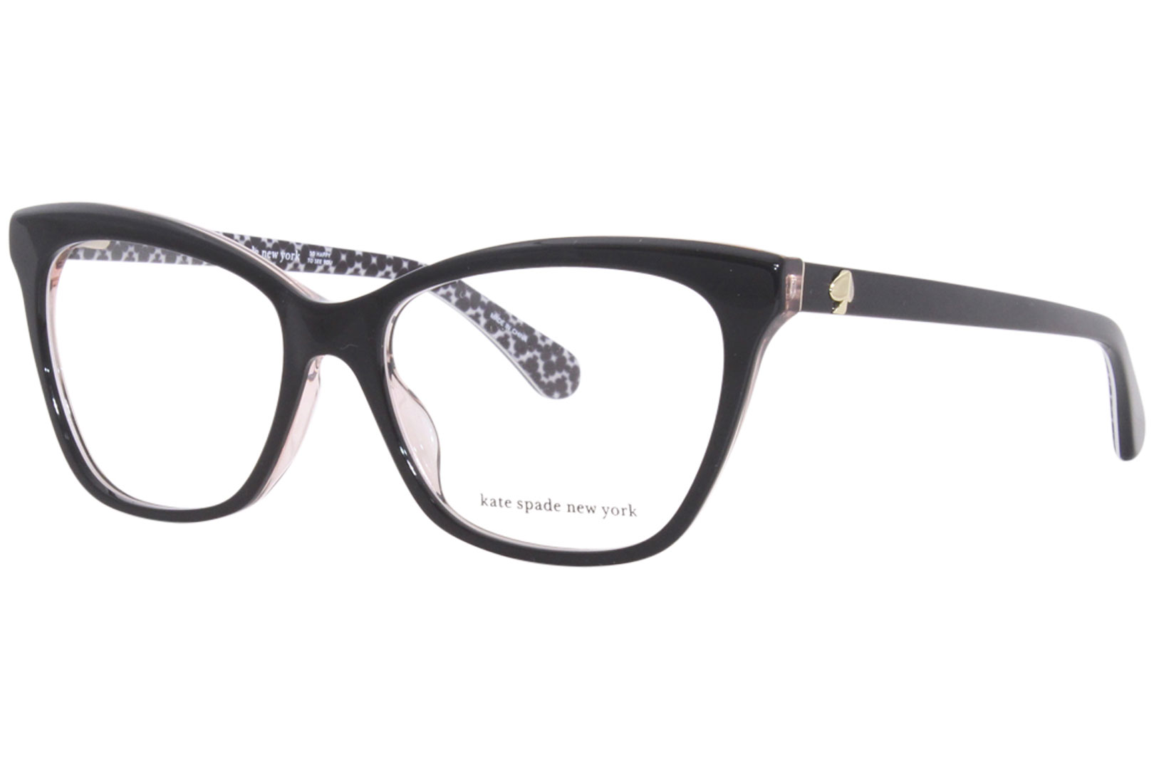 Kate Spade Adria Eyeglasses Women's Black/Pink Full Rim Cat Eye 52-16-140 |  