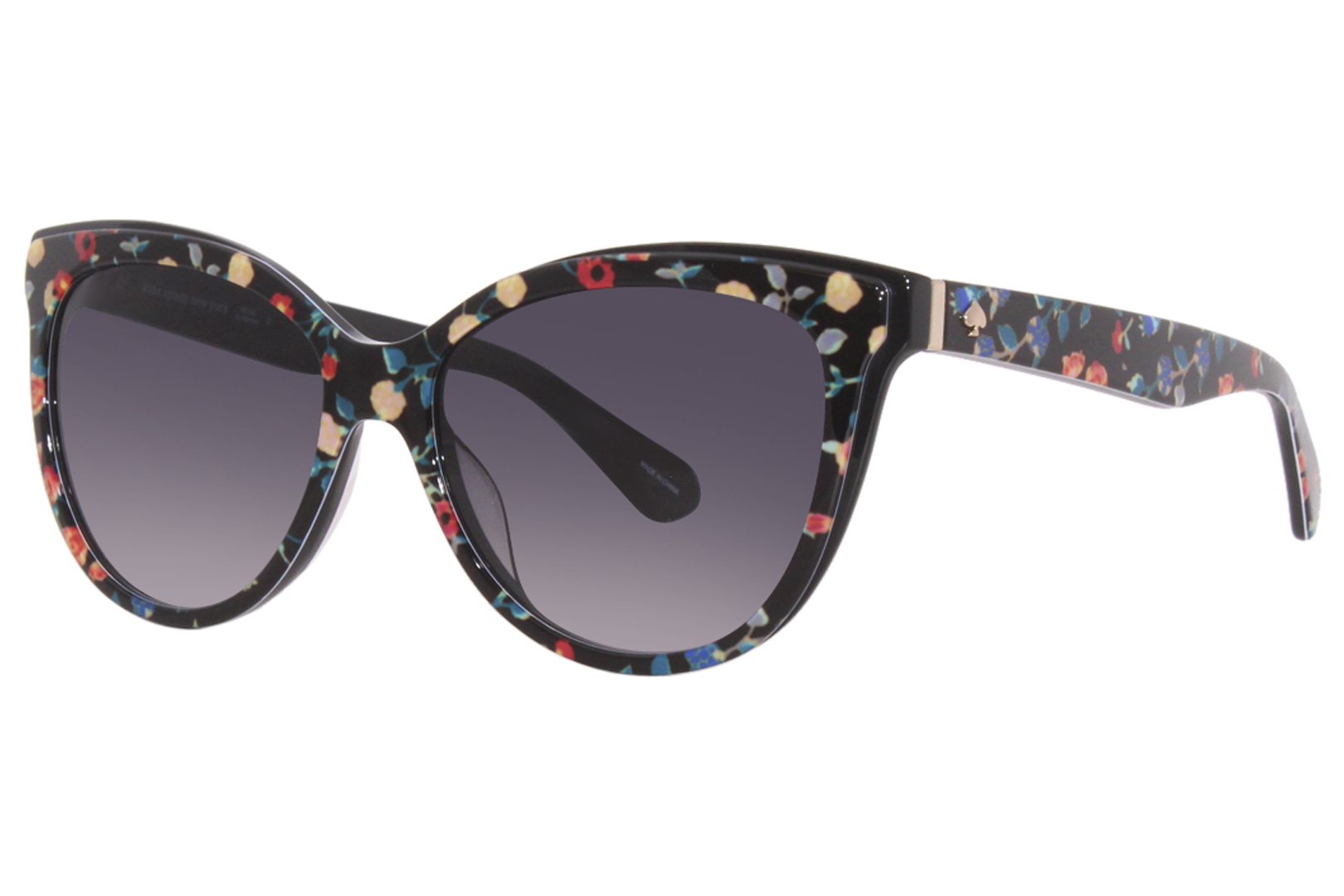 Kate Spade Daesha/S 7RM/9O Sunglasses Women's Pattern Black/Grey ...