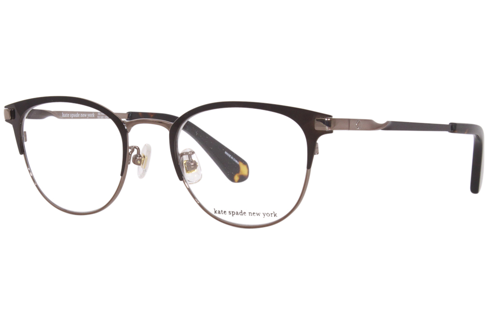 Kate Spade Danyelle/F WR9 Titanium Eyeglasses Women's Brown Havana Full ...