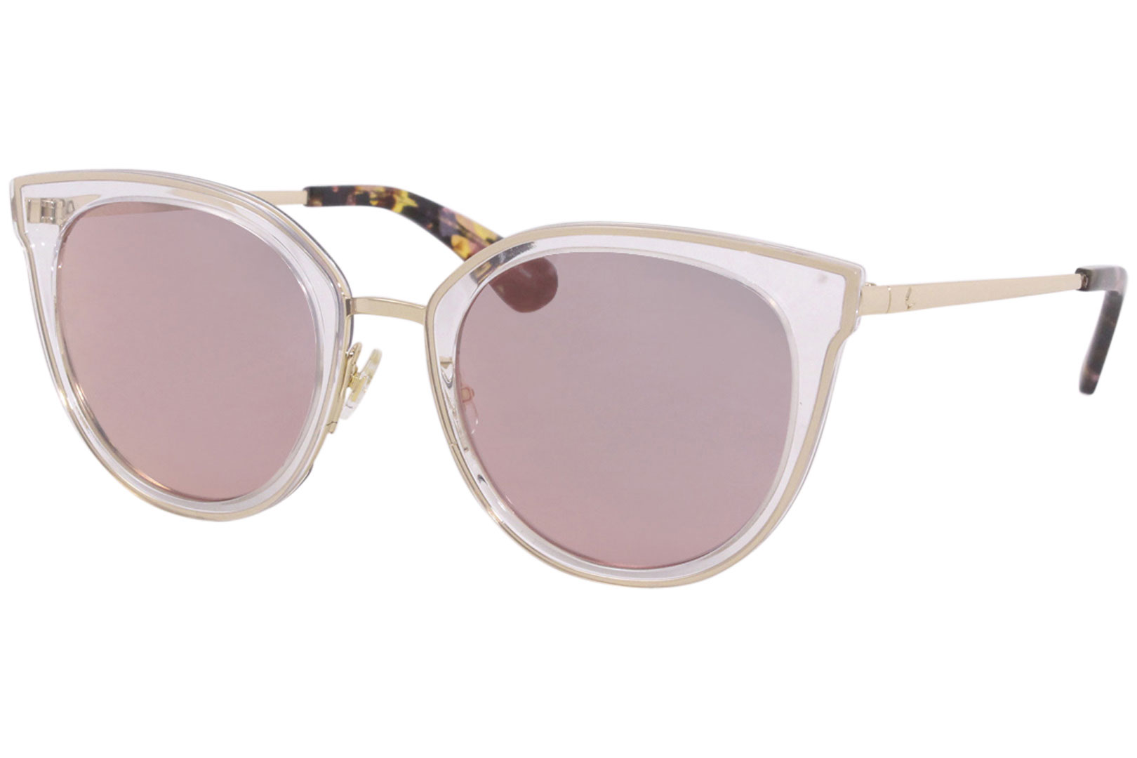 Kate Spade Jazzlyn/S S450J Sunglasses Pink Gold-Havana/Rose Gold Mirror  Lenses 